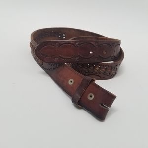 Vintage | Brown Leather Belt - 36